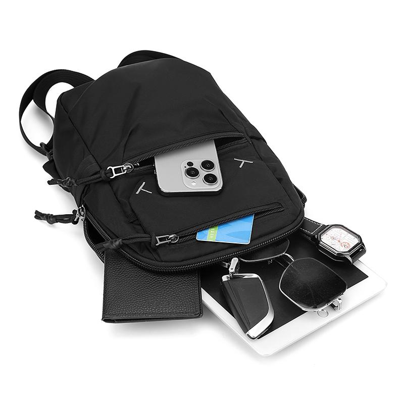 New casual men's chest bag, large capacity waterproof chest bag, outdoor sports single shoulder crossbody bag