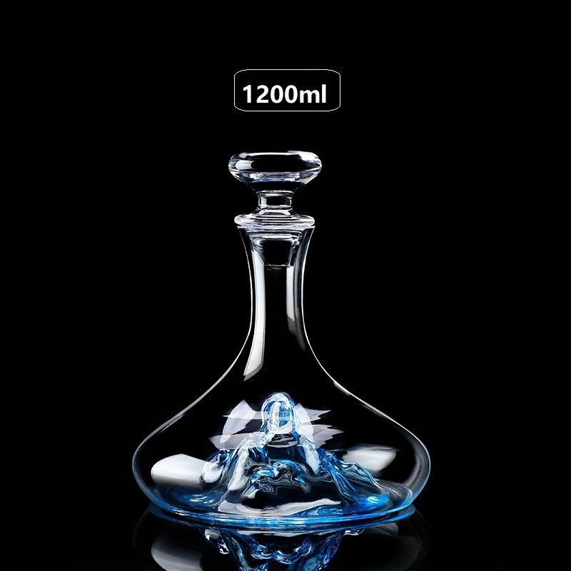 Creative Red Wine Decanter Blue Iceberg Mountain Handcrafted Crystal Glass Red Wine Carafe Elegant Glass Bottle Perfect Gifts