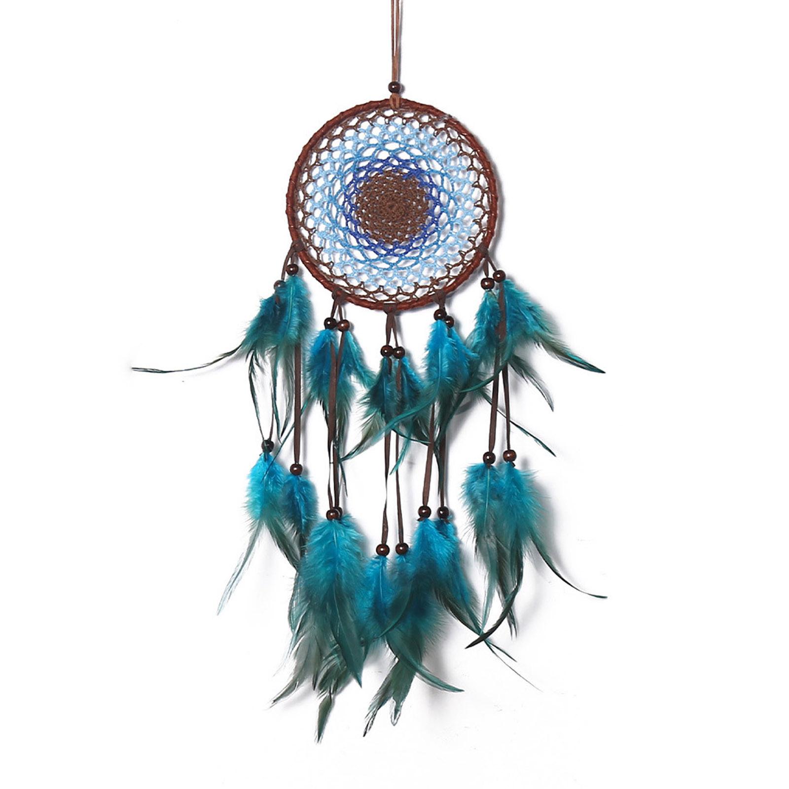 Evil Eye Dream Catchers Hand-made Feather Wall Hanging Ornaments Car Pendant Wedding Bedroom Nursery Home Decorations 1