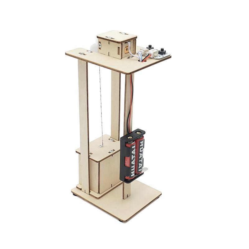 

Educational Diy Wooden Elevator Lift Assembly Science Experiment Toy For Primary And Secondary School Students