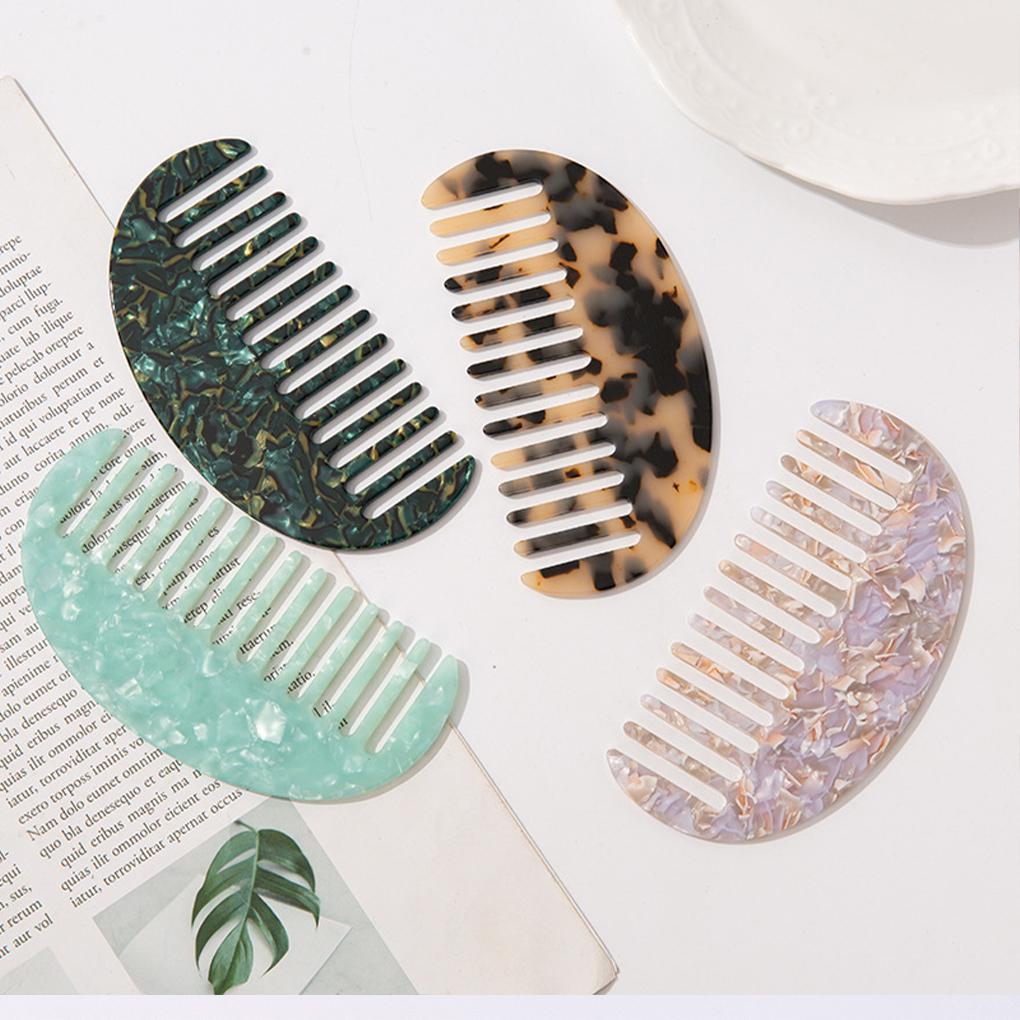 Lightweight And Compact Geometric Comb For Convenient Hairstyling Experience Semi Circular Hair Comb Acetate Board Comb