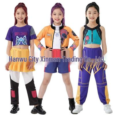 Demon Hunter Squad Lumizoyimila Cosplay Costume for Girls - Korean Wave Dance Wear