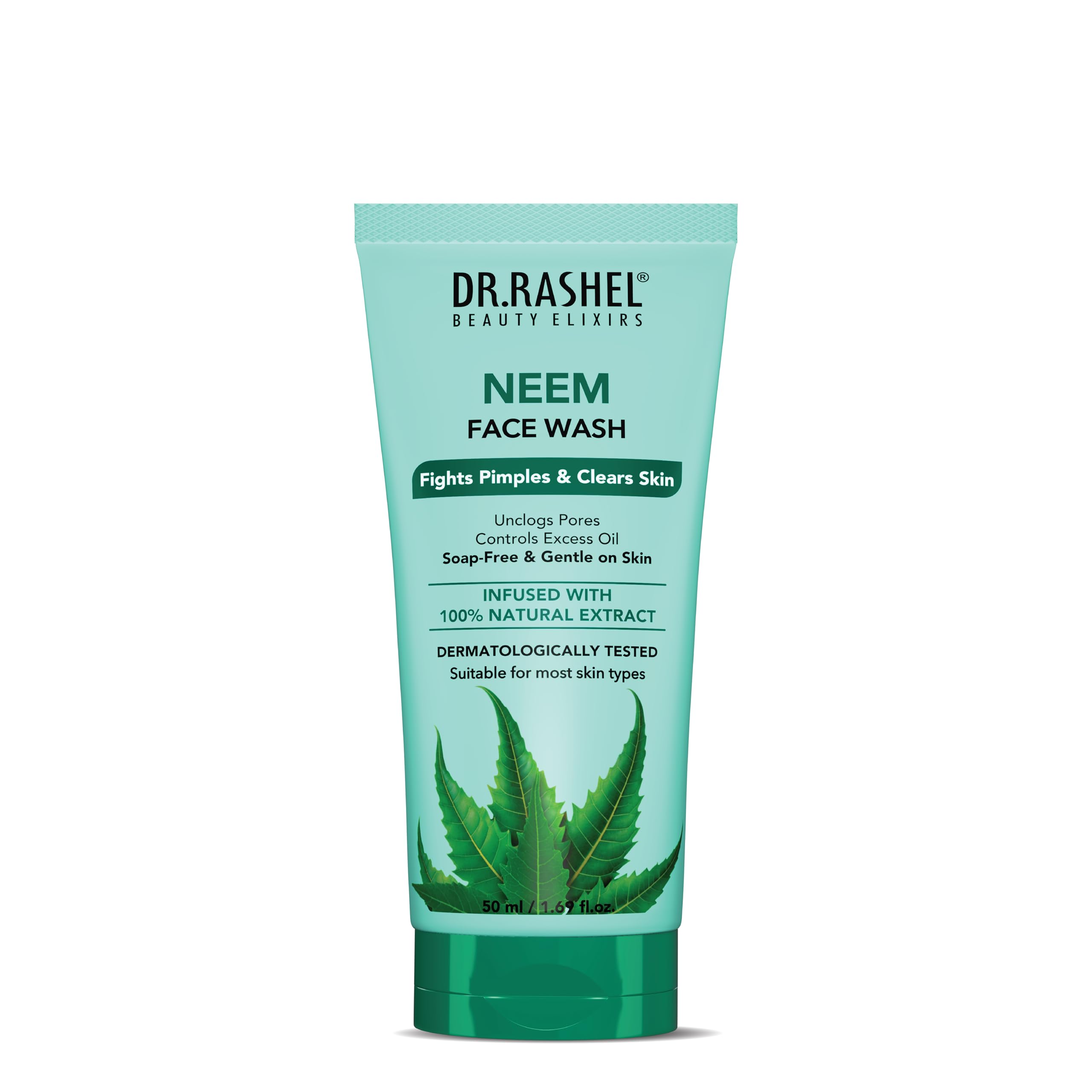 DR.RASHEL Neem Face Wash For Men & Women Concentrate for Deep Cleansing & Clove Purifying Face Wash With Active Neem Slices And Natural Ingredients