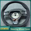 Car Steering Wheel Cover For Volkswagen Passat B6 Golf 5 Mk5 VW Jetta 5 Mk5 Tiguan 2007-2011 Suede Steering Wrap Car Accessories