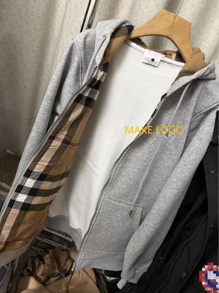 Wysokiej jakości męska bluza rozpinana z kapturem w brytyjskim stylu z haftowanym logo