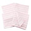 Mukotowel Gauze Border Hand Senshu Made In Set of Pale Pink Double-Ply Towels, Towels, Thin, Japan, Quick-Drying, 4,