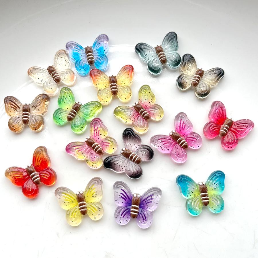 20 Exquisite and Colorful Butterfly Rhinestone Flat Back Scrapbook Decorations DIY Jewelry Earrings Home Decoration Accessories