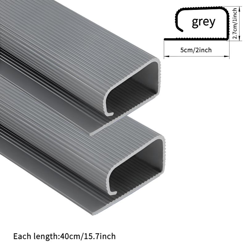 2pcs Self-Adhesive Under-Desk Cable Tray, PVC Invisible Slot Organizer, No-Drill Installation, Multi-Line Management for Monitors and Computers