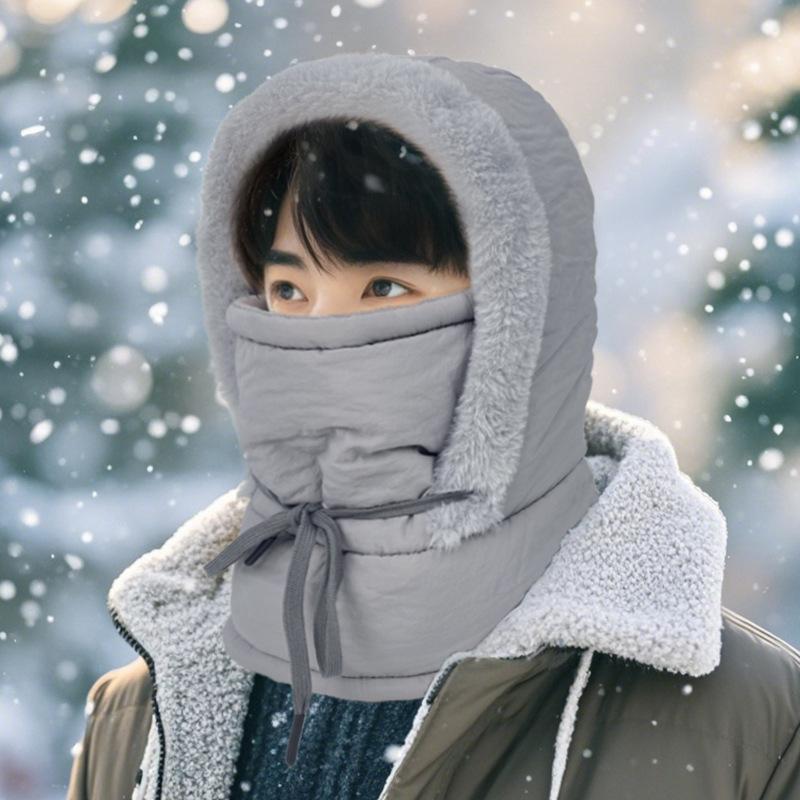 Lei Feng hat men's and women's winter riding warm mask cold wind motorcycle scarf headgear integrated hat can wear helmet