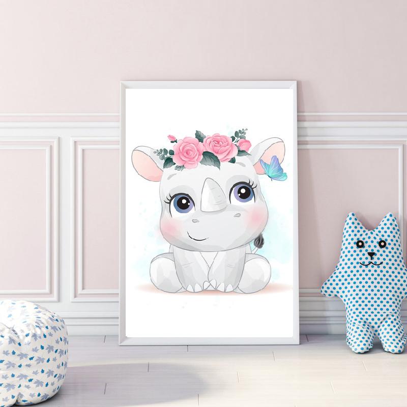 Koala Panda Waschbär Pinguin Wal Krake Robbe Nordic Poster und Drucke Wand Kunst Leinwand Malerei Wand Bilder Kinderzimmer Dekor