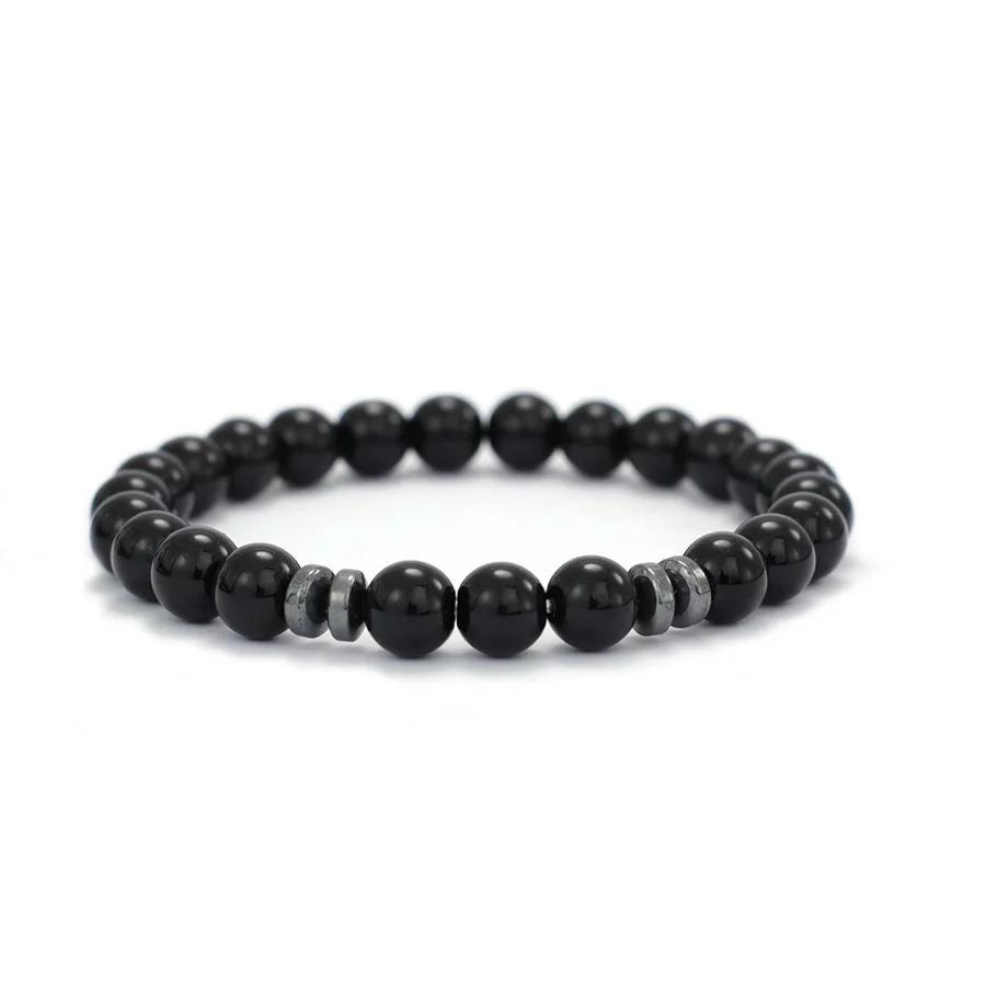 New Men Gift Handmade Tiger Eyes Lava Hematite Stone Bracelet Men Women 8 Colors Various Size Leisure Versatile Accessories