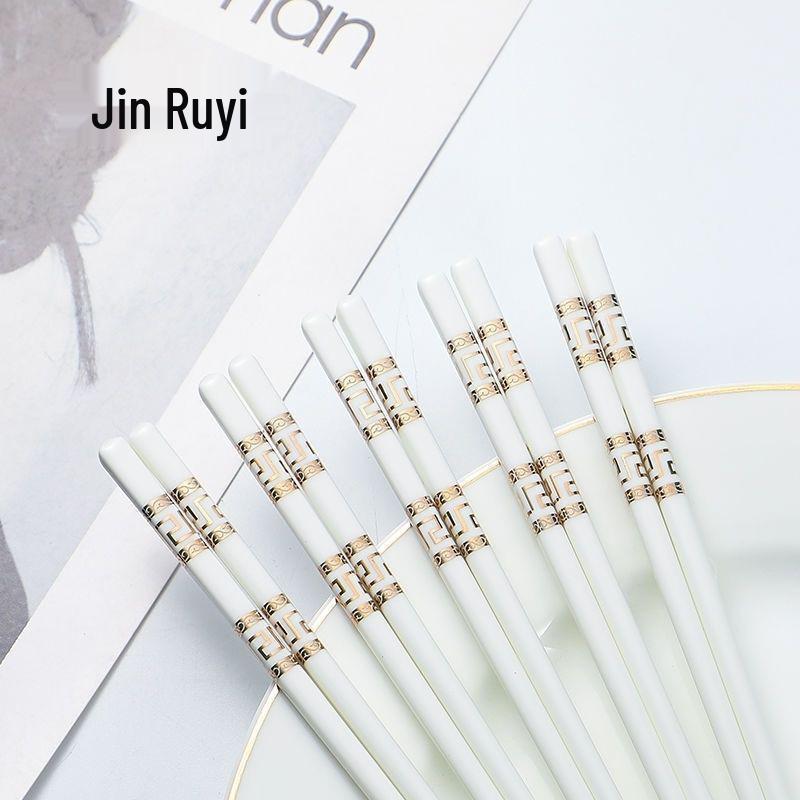 Jingdezhen Keramik Essstäbchen: Schimmelresistent, Rutschfest, Langlebig, Hitzebeständig, Leicht zu Reinigen, Verformungsbeständig, Umweltfreundlich für den Heimgebrauch