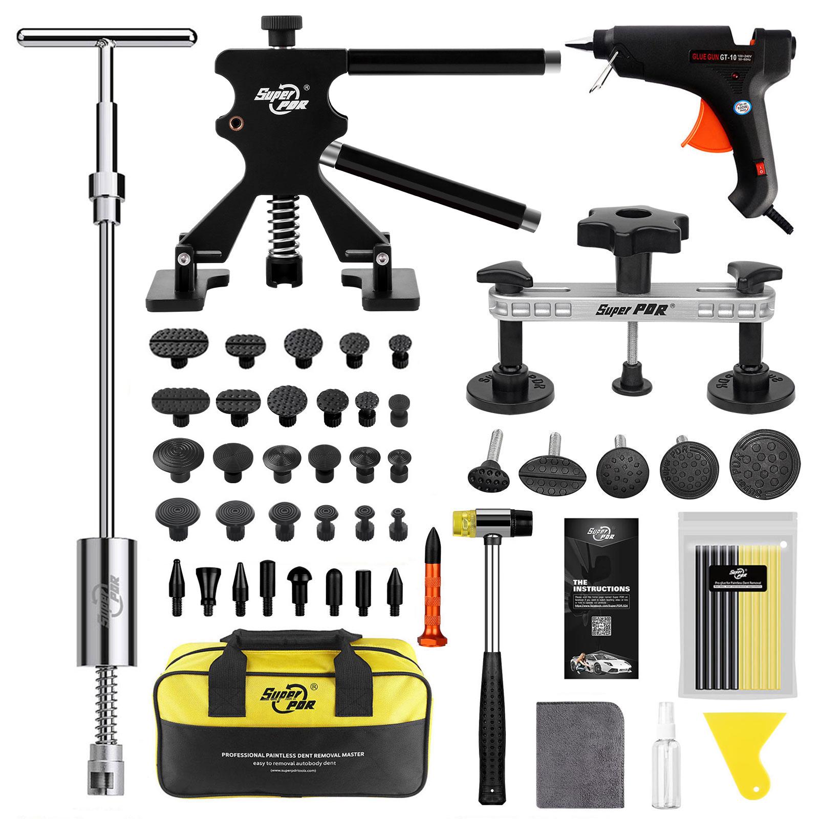

Super PDR Tool Car Dent Removal Kit Paintless Dent Repair Kits Dent Puller Suckers Suction Cup for Cars Body Denting Auto tools Full repair kit-2