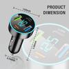 4-in-1 Fast Car Charger, PD/QC3.0/Type-C Fast Charging, Universal Phone Cigarette Lighter USB With Blue LED & Voltmeter for Truck SUV