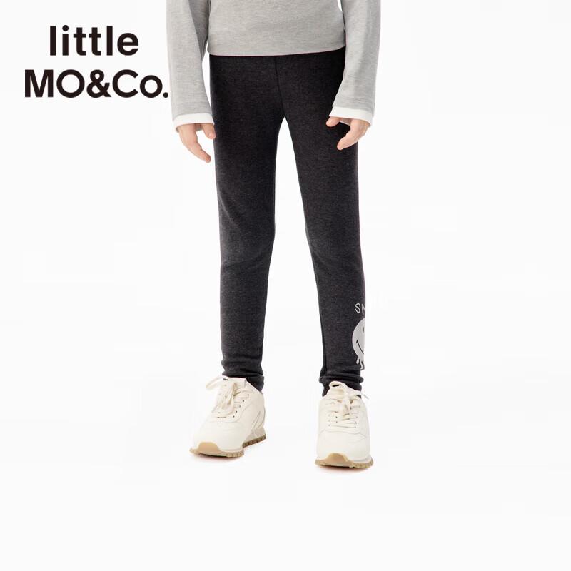 little MO&Co. Smiley Collaboration Girls Fleece-lined Antibacterial Leggings 150