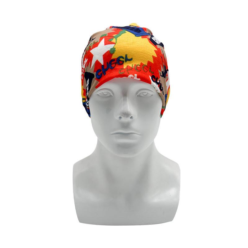Letter Print Women Hat Double Layer Pullover Breathable Windproof Cap Artistic