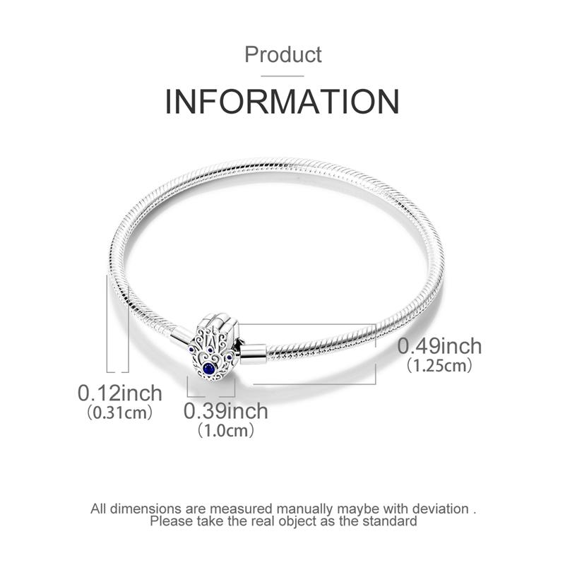 Bracelet 925 Silver Bracelet 17-20CM Love Heart Zircon Original Bracelets Fit Charms Bracelets Jewelry Gifts