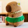 Summer Party Beach Capybara Plush Toy Adorable Cartoon Gift Girls Doll Birthday
