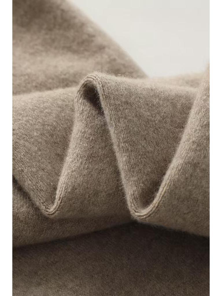 Women's High-Waisted Cashmere Knit Leggings - Thick, Warm, and Perfect for Autumn/Winter