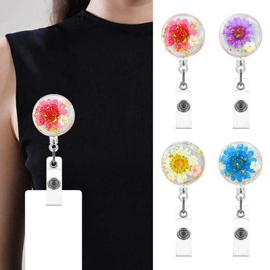 

ID Badge Clip Wide Application Multipurpose Anti-deformed Retractable Lanyard Chest Tag Clip Reel Office Accessories