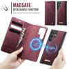 Für Samsung Galaxy S22 Ultra 5G Hülle CASEME C49 Magnetische Hülle RFID-blockierend Abnehmbares Portemonnaie Leder Handyhülle