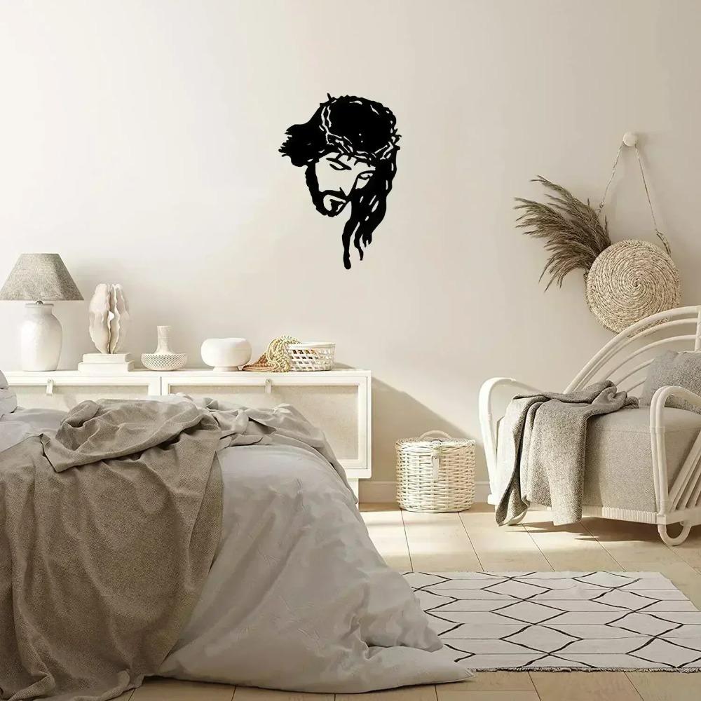 Металлическое настенное искусство «Господь Иисус Христос» – Элегантный домашний декор — фото 3