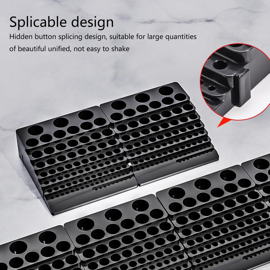 Multifunctional Tool Storage Box for Drill Bits and Milling Cutters In Black with 85 Holes Dispenser Organizers Case