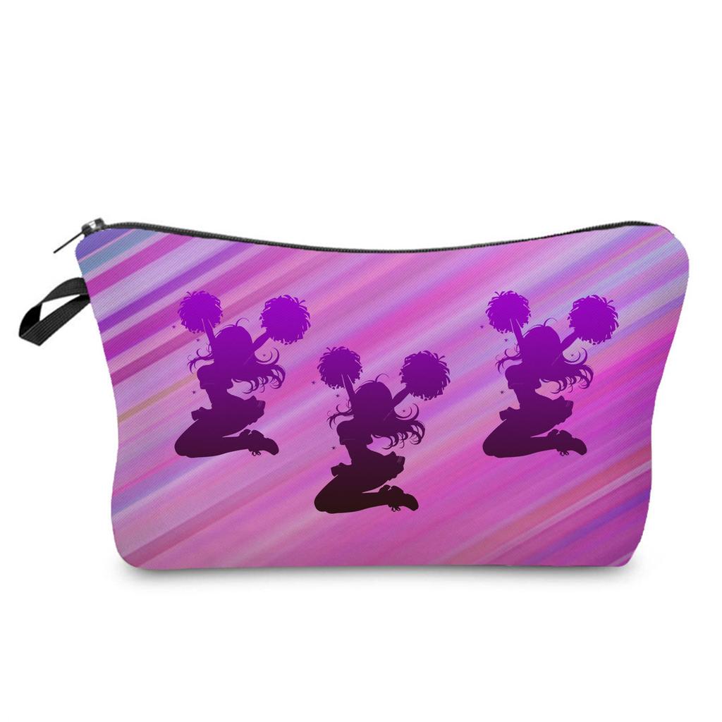 Women Cheerleading Team Print Cosmetic Bag Toiletries Organize Travel Storage Case 6843