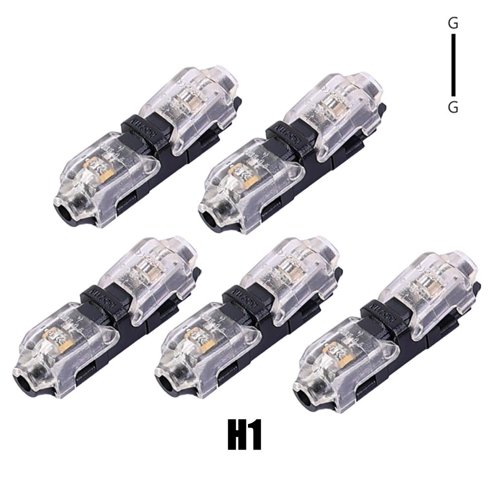 2Pin Wire Connector Car Audio Universal T/H Type Conductor Quick Splice Crimp Terminal Block for 18-22AWG Stranded Solid Wire