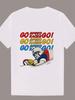 Navy Blue Racing Graphic T-shirt - Go Speed Racer Design
