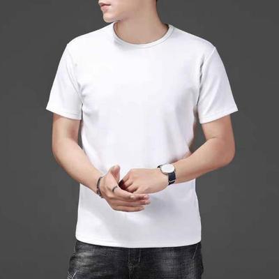 Sommer Herren T-Shirt Übergröße Einfarbig Rundhalsausschnitt Kurze Ärmel Mittellang Gute Atmungsaktivität Pullover Unterhemd