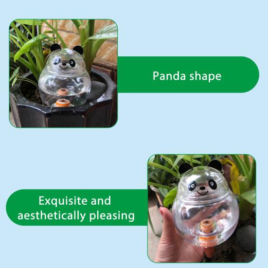 Yousheng 1/2/3Pcs Automatic Flower Watering Device Panda Design Self-Watering Planter Insert Soil Moisture Regulator Transparent Plant Waterer