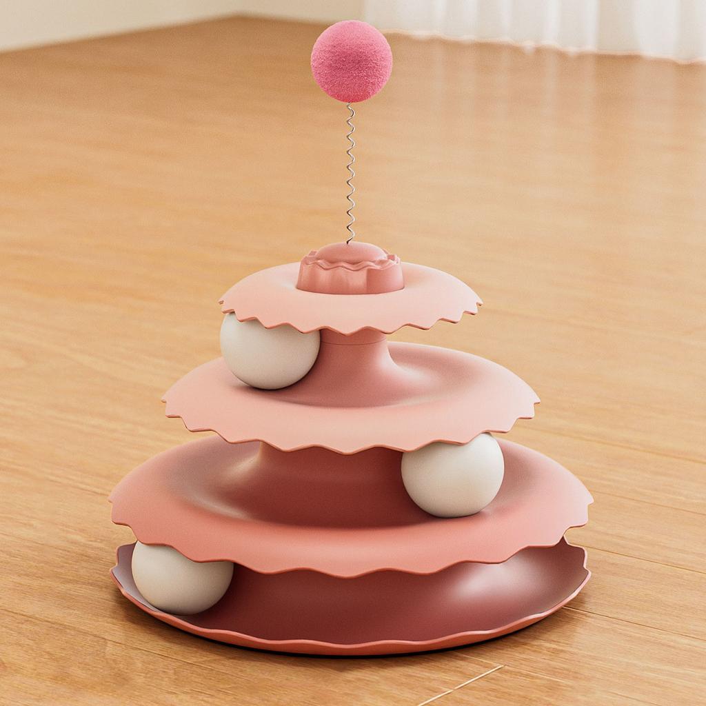 Cat Turntable Toy Interactive Amusement Plate Kitten Puzzle Plaything Boredom Relief Pet Teaser