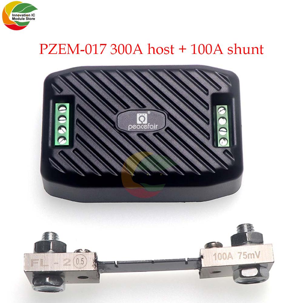 Peacefair Newest PZEM-017 DC 0-300V Voltmeter Ammeter RS485 Modbus Voltage Current Power Energy Meter Electric Watt Meter