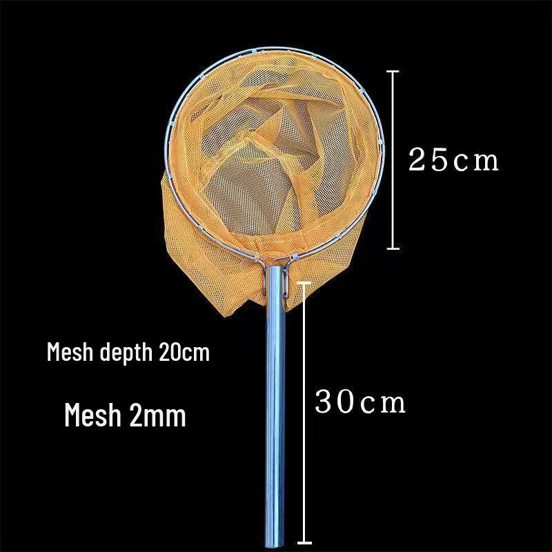 Stainless Steel Small Mesh Fishing Net Set: Includes Dip Net, Shrimp Net, Fry Net, Waterweed Net, and Bag.