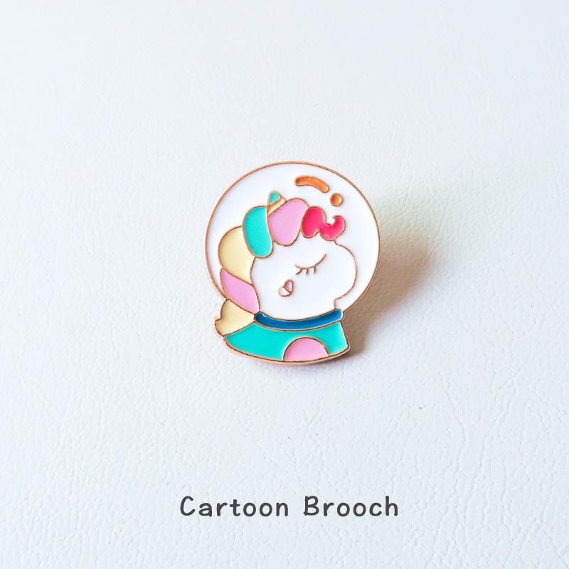 Fish Fox Strawberry Enamel Pin Lovely Brooch Cartoons Badge For Bags Jeans Hoodies Denim Lapel Pin Jewelry Kids Best Gift