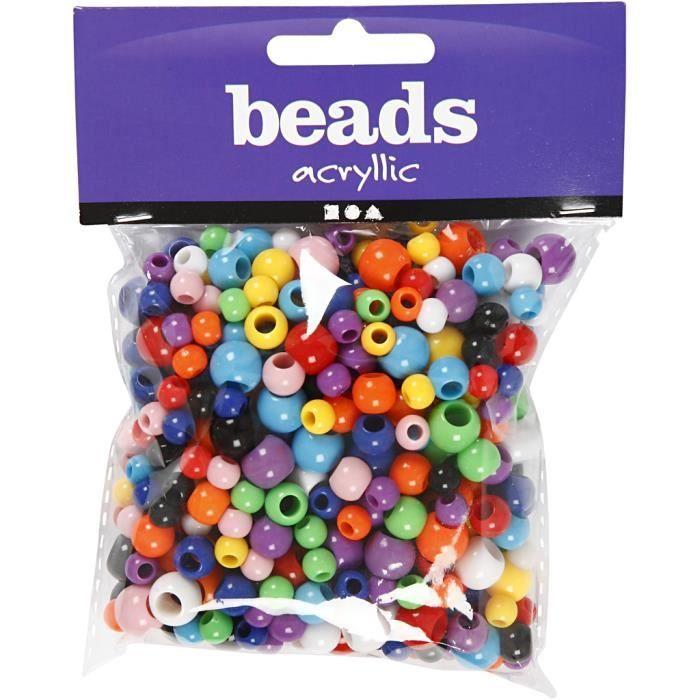 Round Plastic Beads with Large Hole. Ref 618390