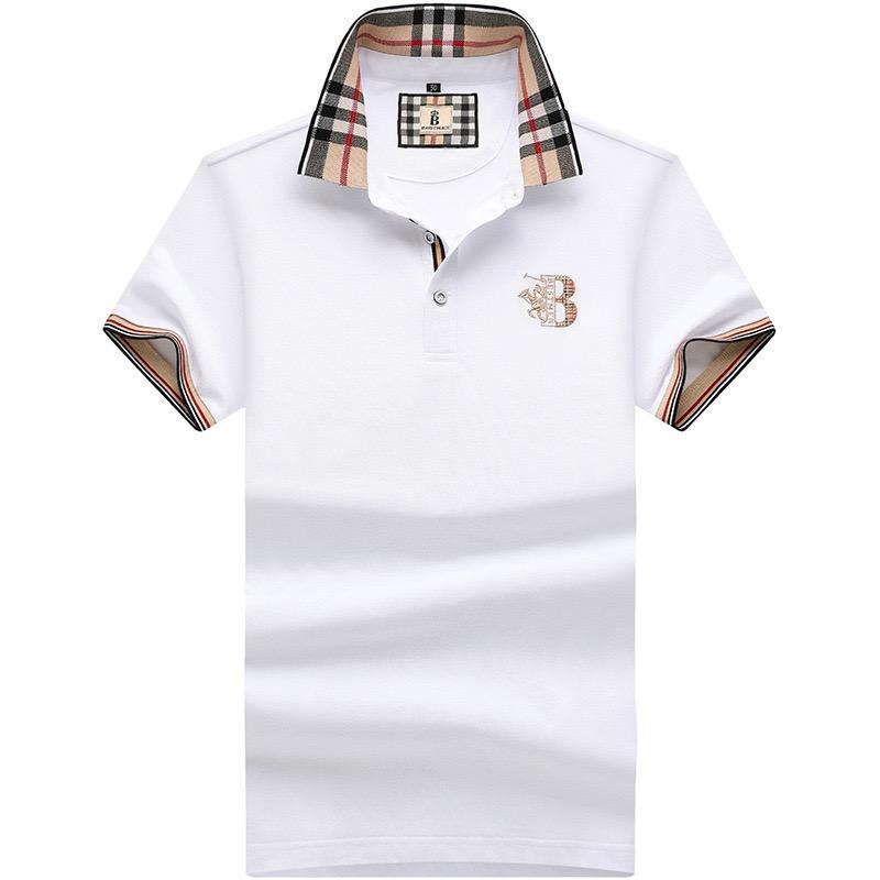 TrendHub Embroidered Men's Pure Cotton Premium Polo Shirt New Style Business Leisure Breathable Men's Flip Collar T-shirt