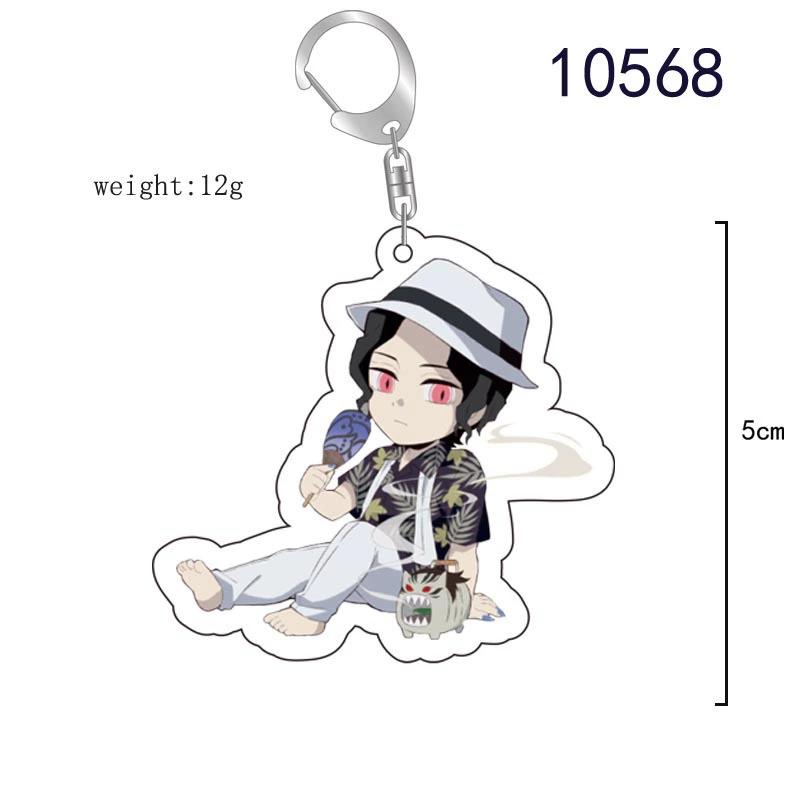 Keychain Pendant Anime Demon Slayer Kimetsu No Yaiba Kamado Tanjirou Double Sided HD Bag Pendant Gift For Fans Cosplay Props Jewelry Gift
