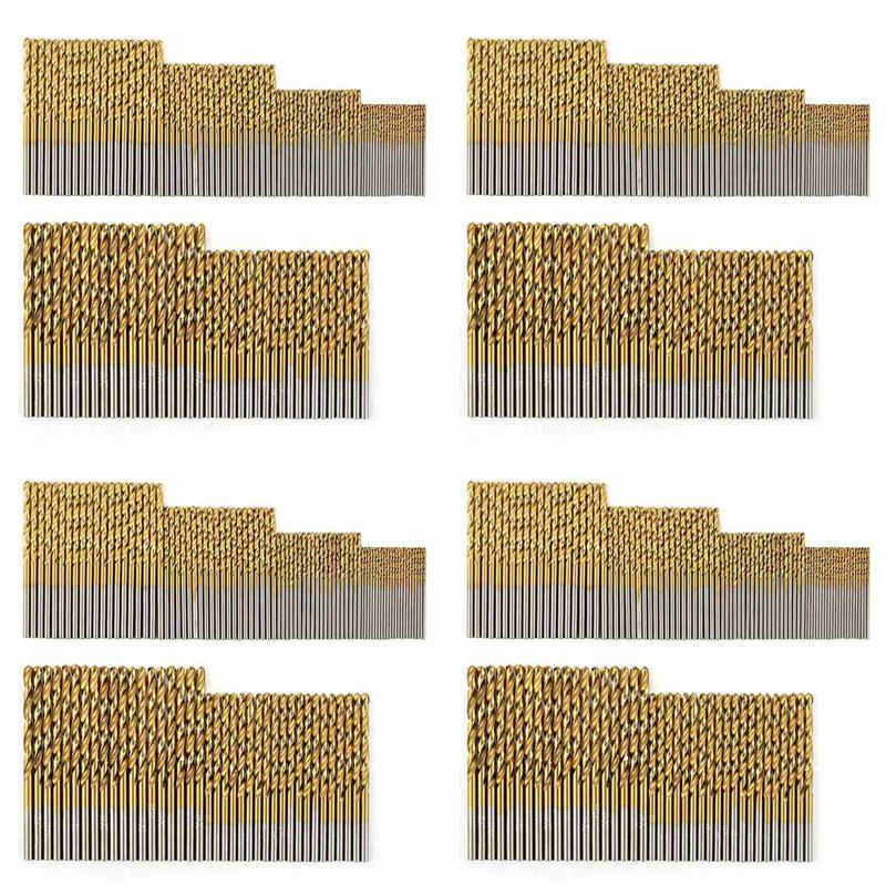 Fresh 480 Pcs Titanium Drill Bit Set HSS Drill Bits For Metal, Steel, Wood, Plastic, Copper, Aluminum Alloy, 1Mm To 3.5Mm