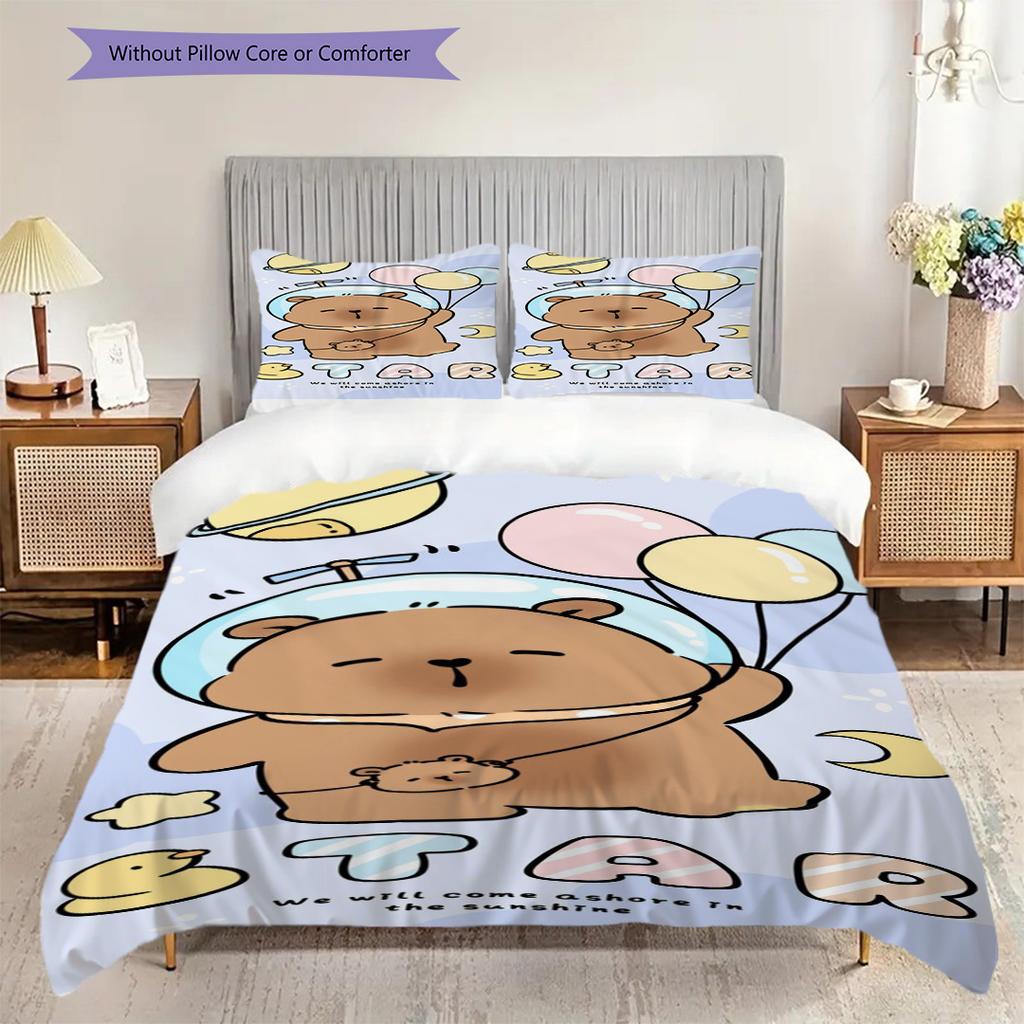 Whimsical Lemon Charms Three-piece set (1 * duvet cover + 2 * pillowcase, without core) 2D Flat Bedding set Duvet cover and pillowcase