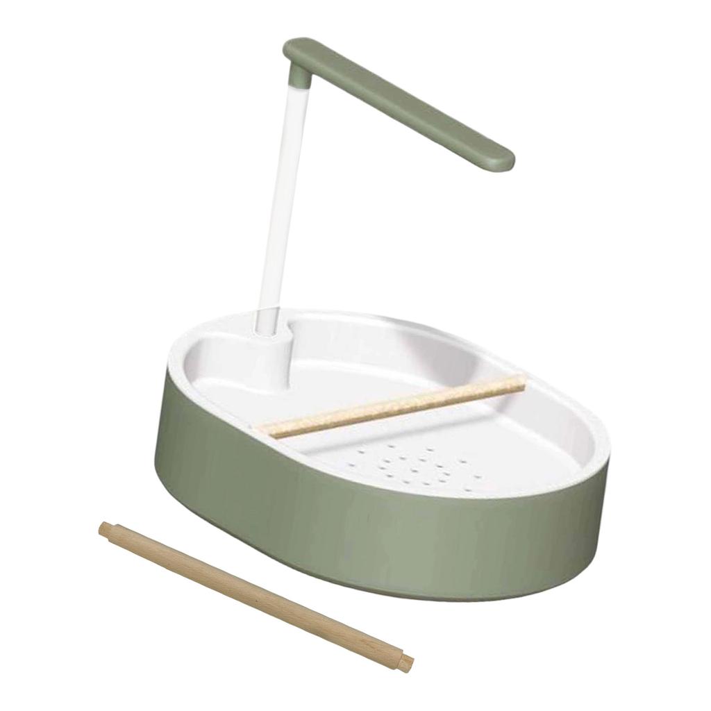 Bird Automatic Bath Shower with Wooden Perches Parrot Bathing Tub Container Cage Accessory for Cockatiel Lovebird Bird Supplies
