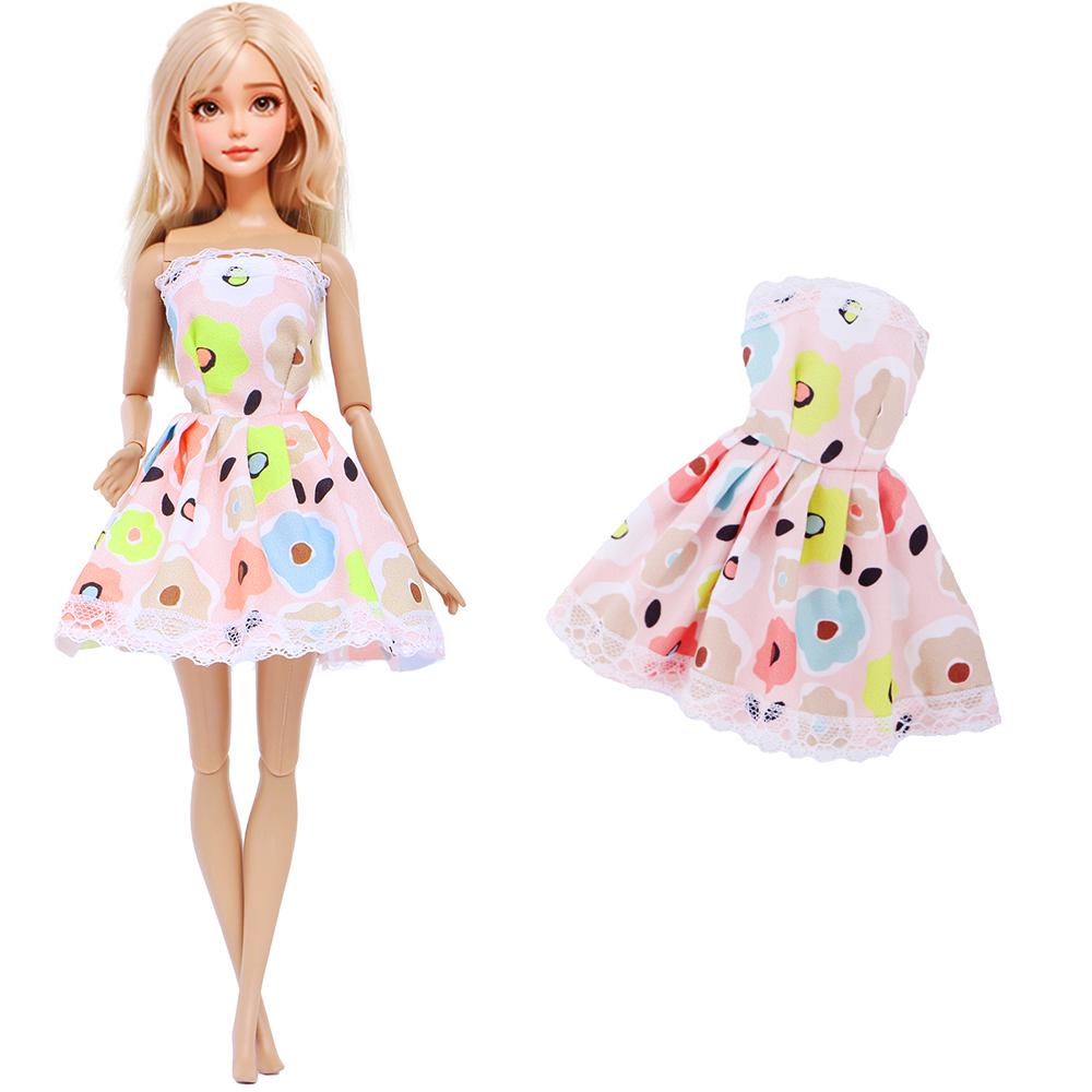 5 Pcs/Set Doll Dress for 11.5'' Girl Doll Daily Clothes Lace Mini Gown Cute Doll Outfit for 30cm Doll Accessories Kids Toy Gift