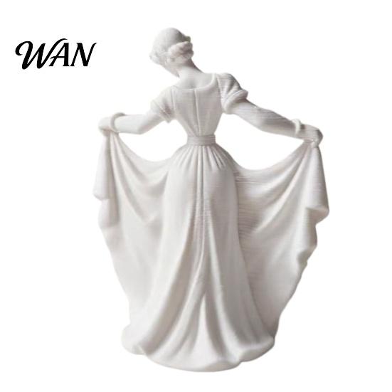 3D-gedruckte Heimdekoration Tänzerfigur, Elegante Tanzmädchenstatue mit fließendem Kleid, Ästhetische PLA-Kunst Klassische Ornament-Skulptur zur Dekoration, Modern