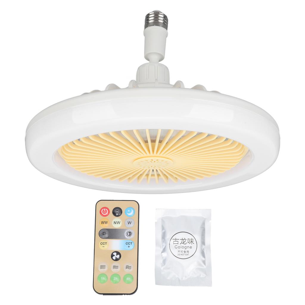 30W Light Fan 9.8in Small Aromatherapy Noiseless Ceiling Fan Light E27 LED Fan Light 86‑265V