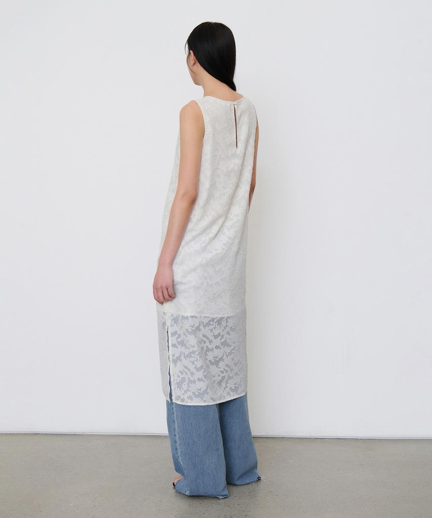 Musinsa Standard Woman Women'S Textured Floral Long Dress [Cream]