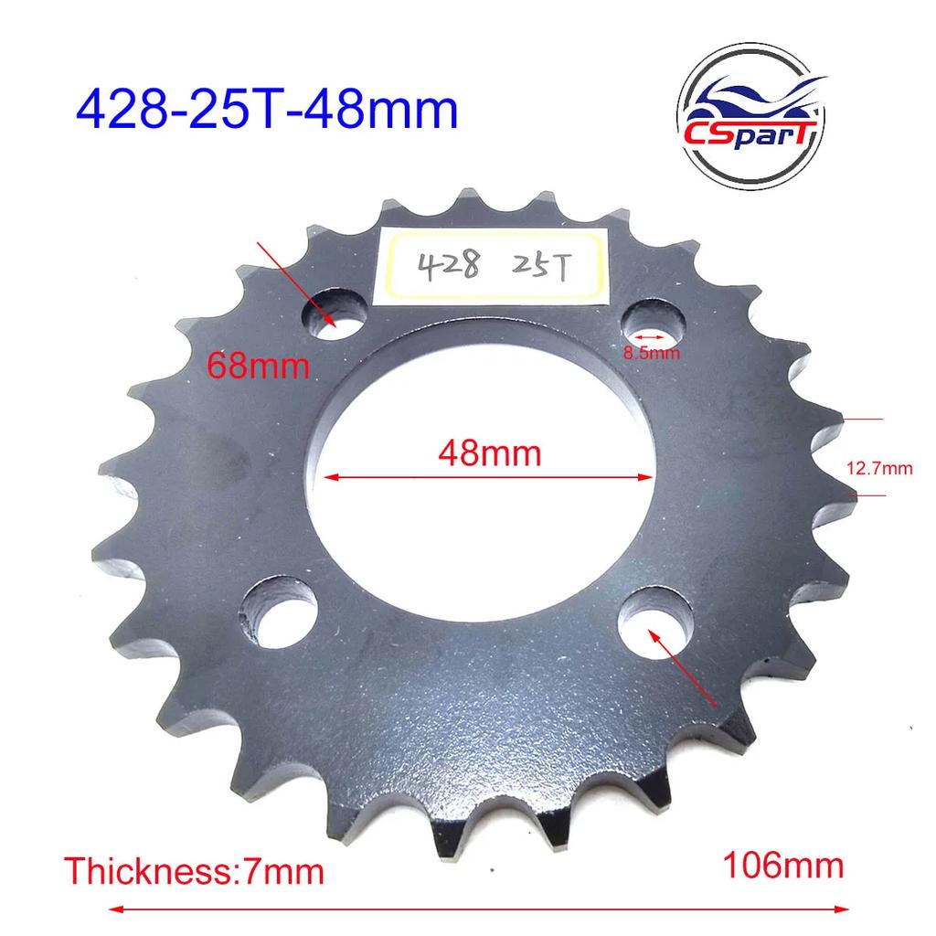 420 428 520 25T 30T 32T 33T 37T 39T 40T 48T Rear Sprocket For ATV Quad Dirt Pit Pocket Bike Chopper