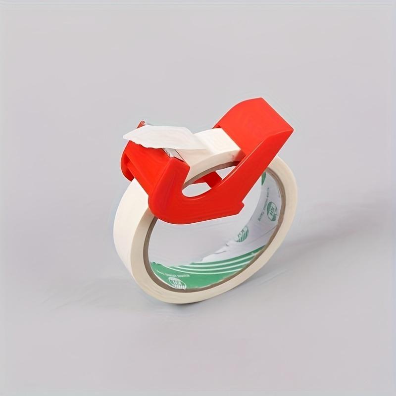 

Portable Tape Cutter with Safety Guard, Manual Dispenser & Opener for Packaging, Moving, Office Use, Compact Design, Washi-tape червоний
