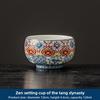 Enamel Colored Sancai Covered Bowl High End Ceramic Kung Fu Tea Set for Household Use Tea Bowl Palace Style Tea Set Accessories
