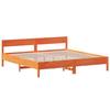 Vidaxl Bed Frame Without Mattress, Waxed Brown, 180X200 Cm, Solid Pine